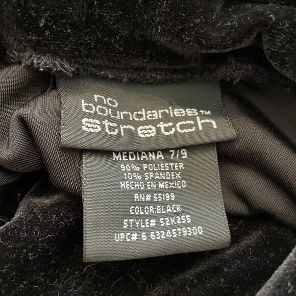 No Boundaries Stretch Velvet Short Sleeve Turtleneck Black 90s - Picture 4 of 8